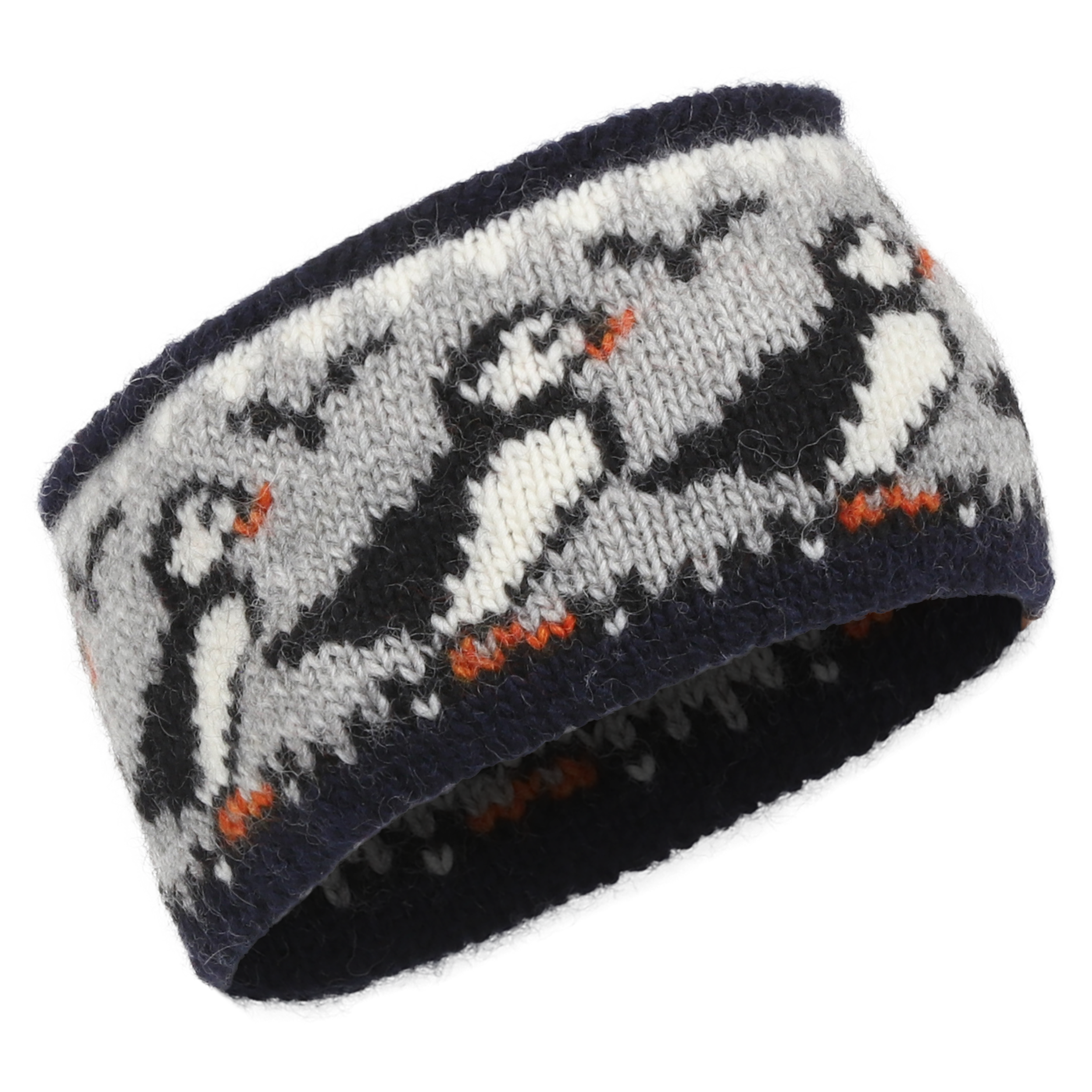 Lundi wool headband with puffin pattern