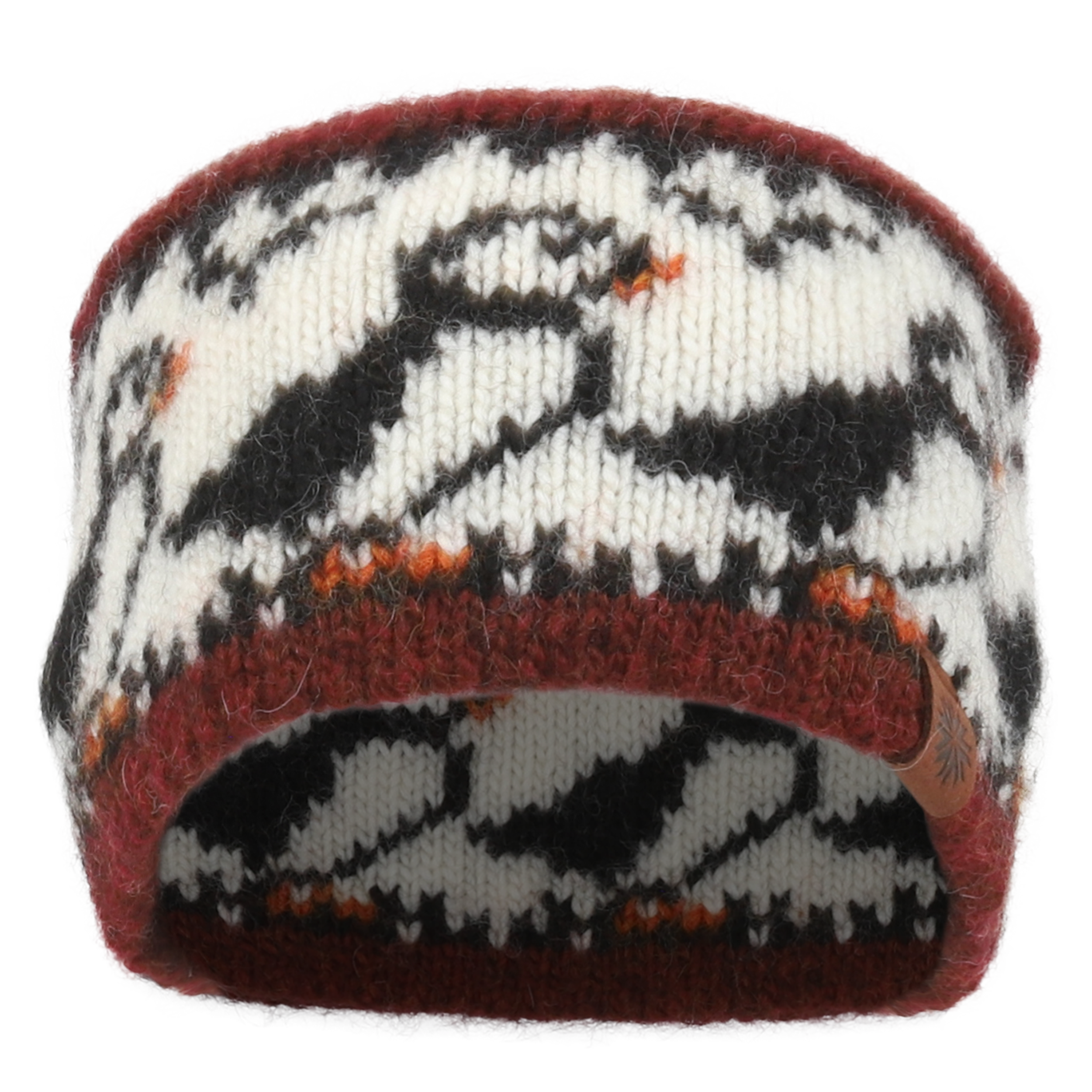 Lundi wool headband with puffin pattern