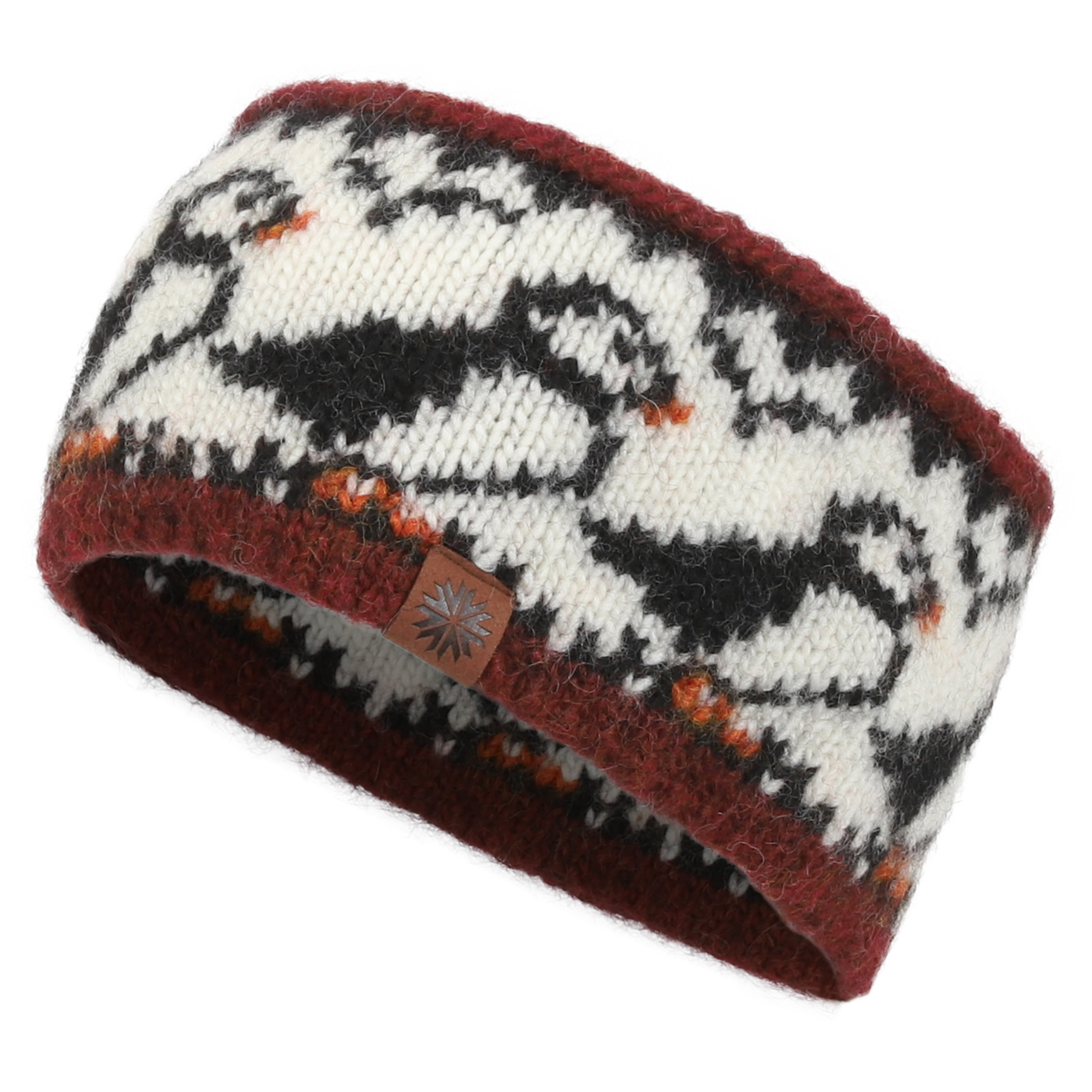 Lundi wool headband with puffin pattern