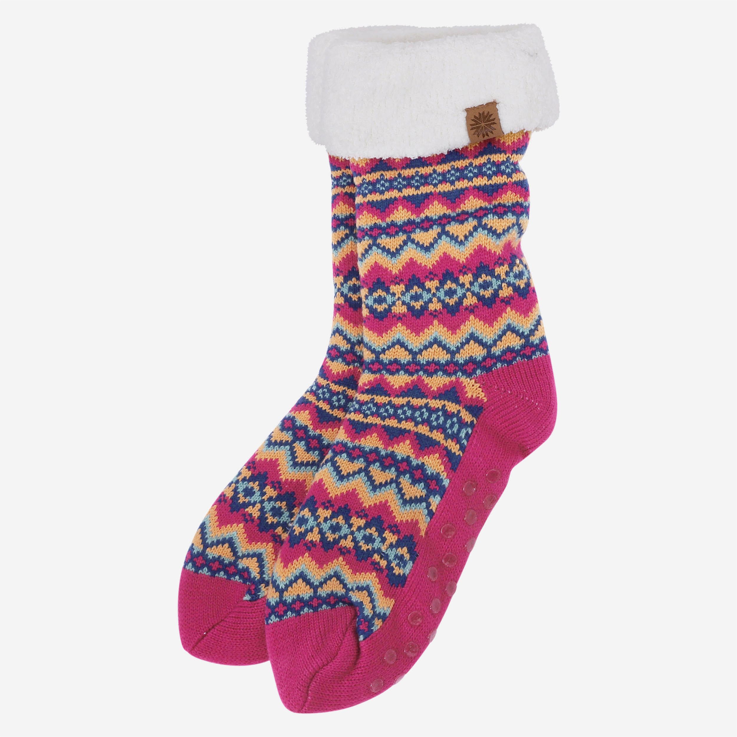 Selfell Nordic pattern fluffy slipper socks