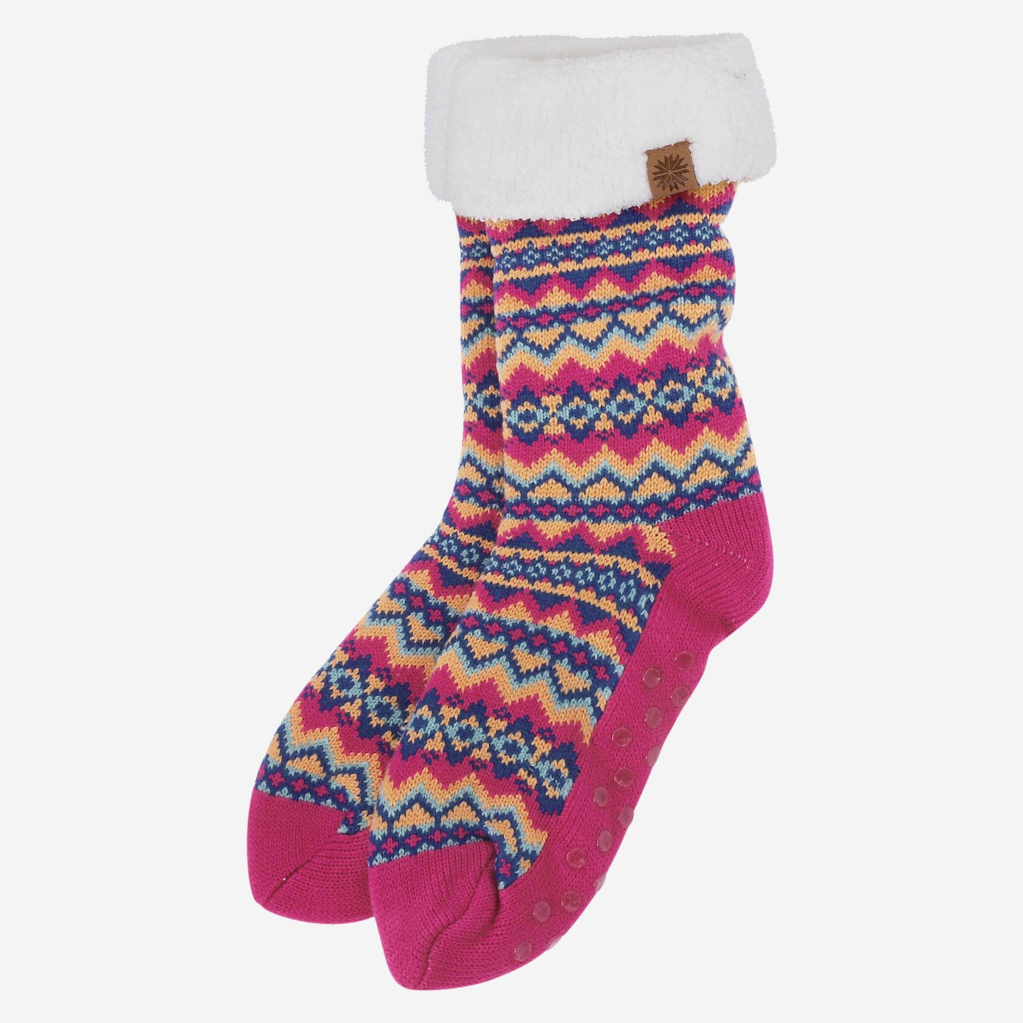 Selfell Nordic pattern fluffy slipper socks